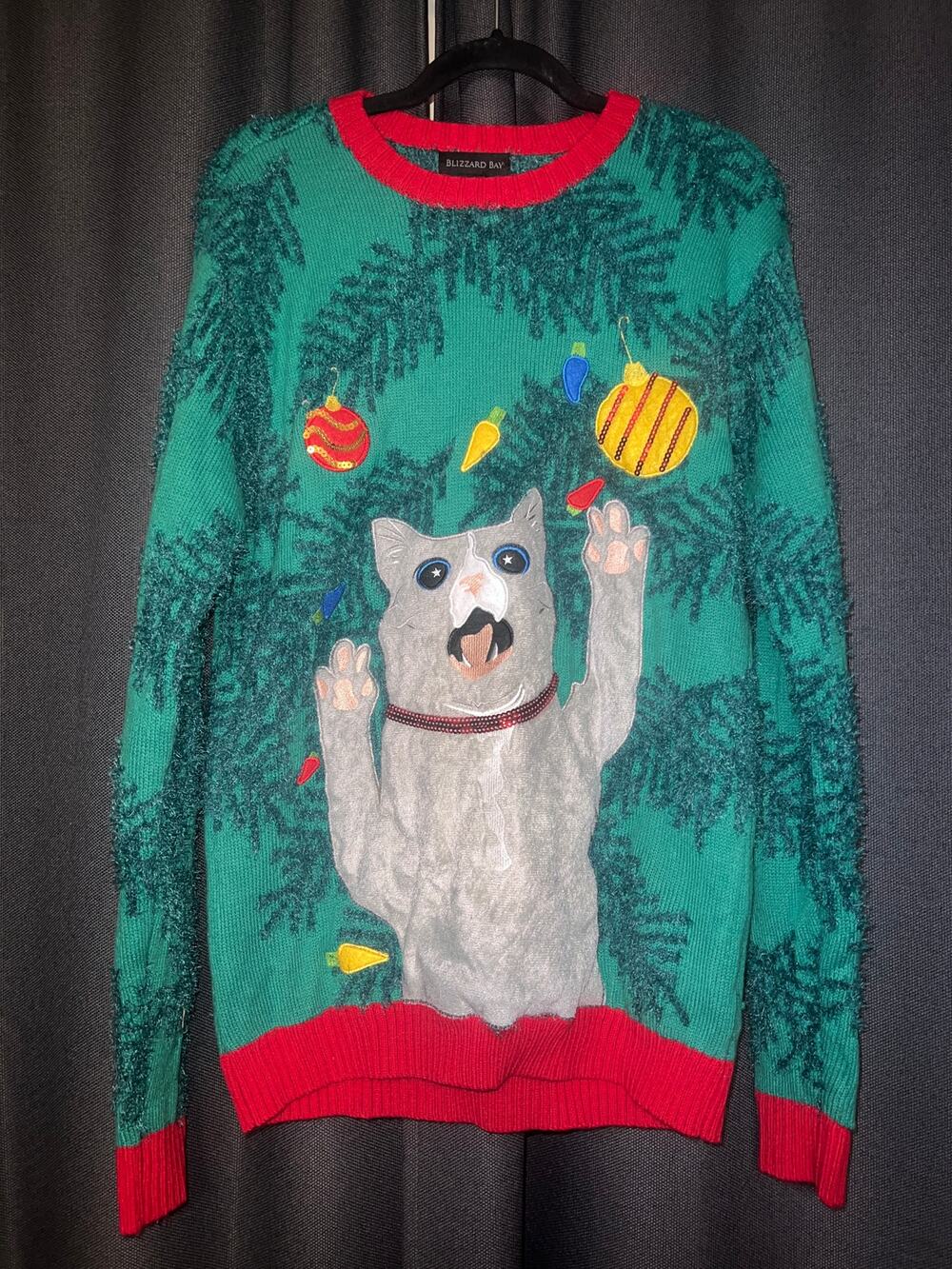 Ugly Christmas Sweater Xmas Size Small Cat